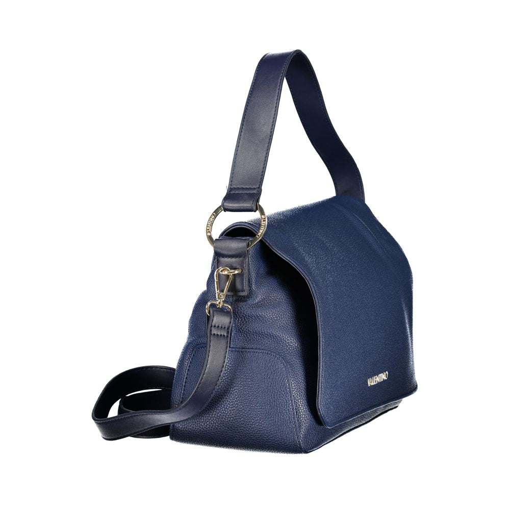 Valentino - Polished Textured Flap Shoulder Bag - Blue Mario Valentino