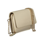 Valentino - Elegant Textured Chain Wallet On Chain - Beige Mario Valentino