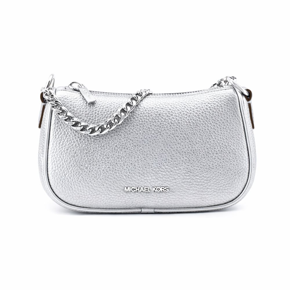 Michael Kors - Plush Faux Fur Chain Shoulder Bag - Grey Michael Kors