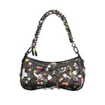 Desigual - Bold Braided Handle Woven Floral Shoulder Bag - Black Multi Desigual
