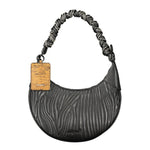 Desigual - Bold Embossed Textured Braided Handle Shoulder Bag - Black Desigual