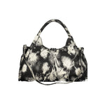 Desigual - Edgy Abstract Print Canvas Shoulder Bag With Buckles - Black Abstract Desigual