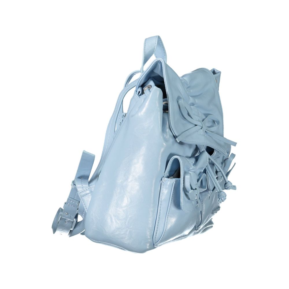 Desigual - Playful Glossy Bow Detail Mini Backpack - Light Blue Desigual
