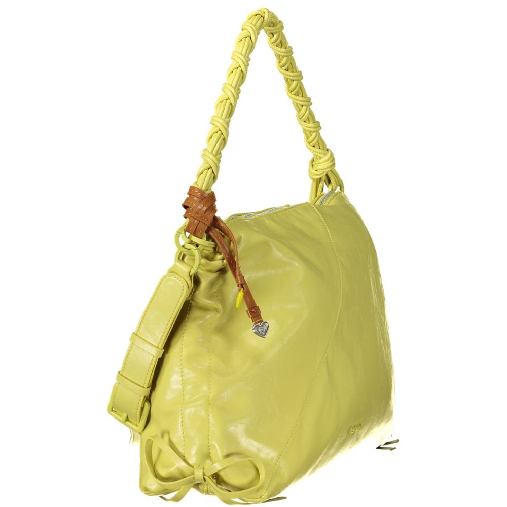 Desigual - Vibrant Braided Handle Polyethylene Shoulder Bag - Yellow Desigual