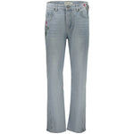 Desigual - Romantic Floral Embroidered Straight-Leg Jeans - Light Blue Desigual