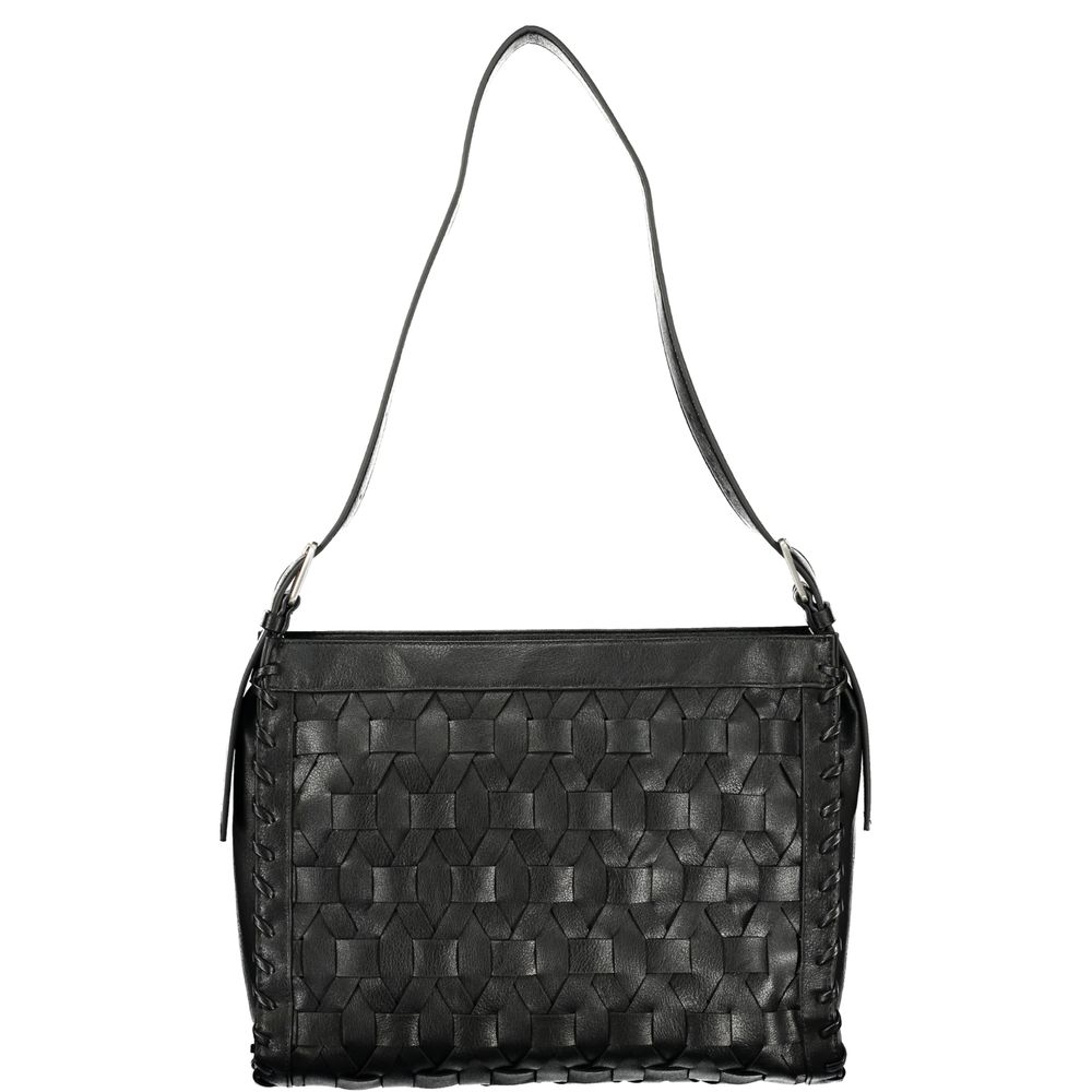 Desigual - Edgy Woven Textured Structured Shoulder Bag - Black Desigual