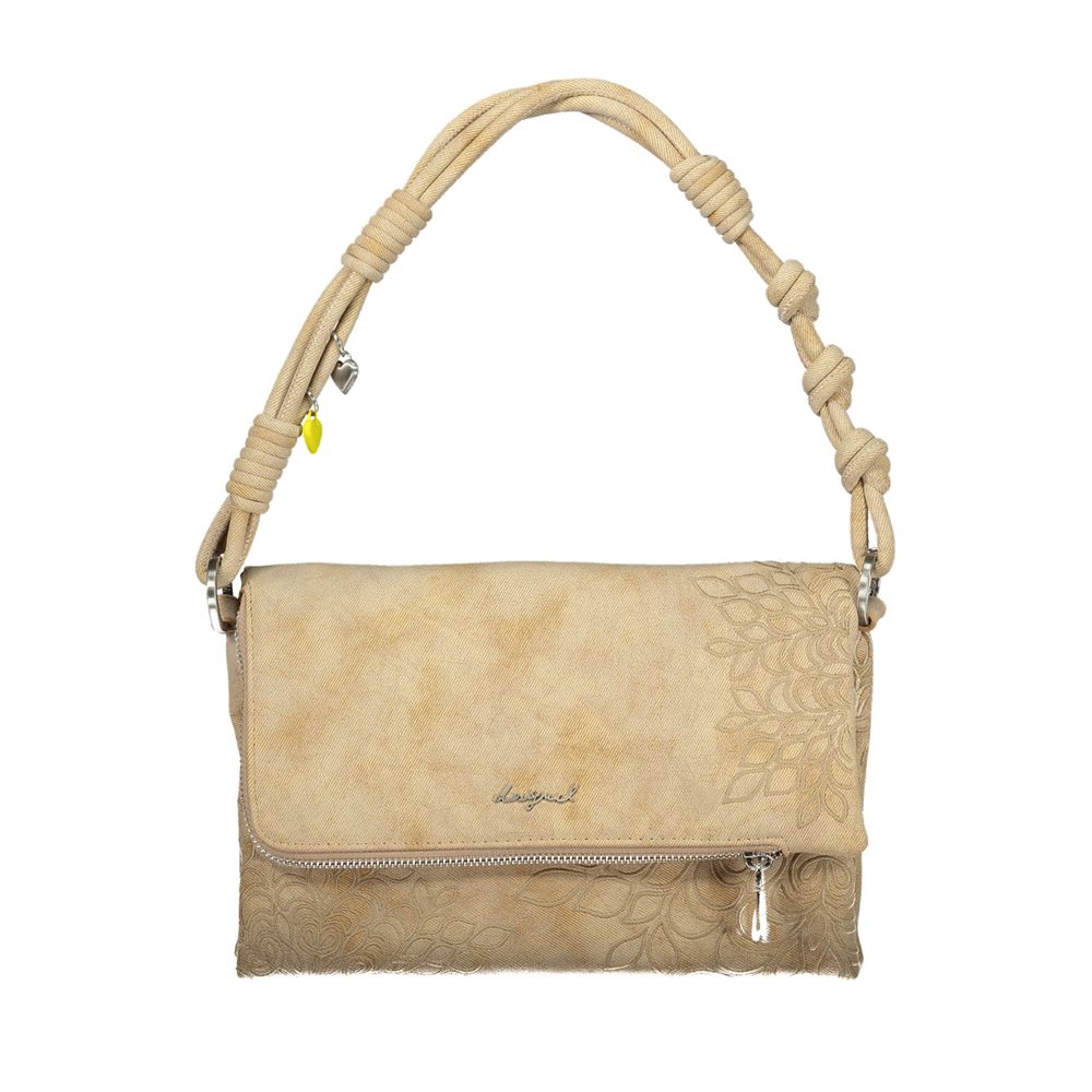 Desigual - Boho Textured Knotted Handle Crossbody Bag - Beige Desigual