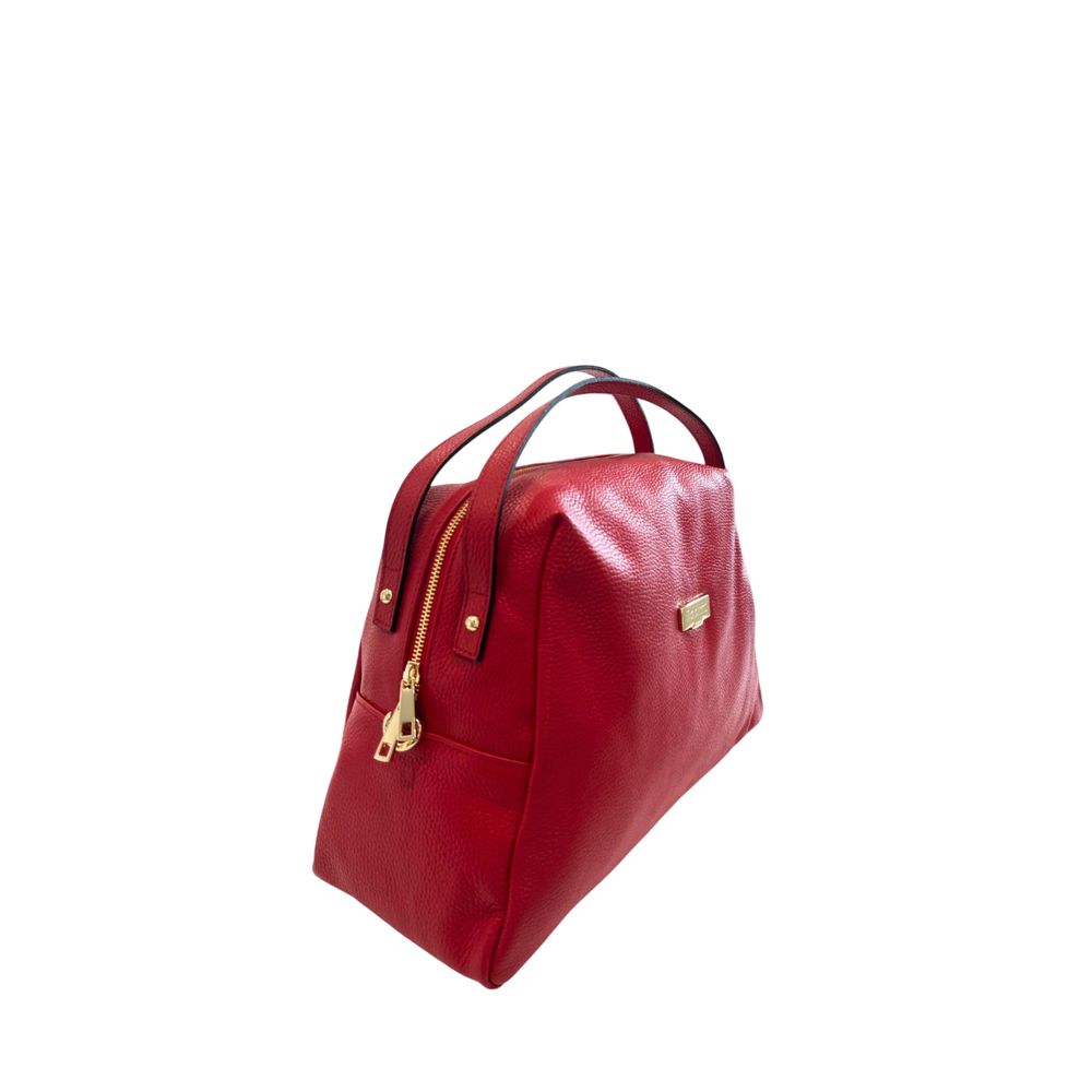 Baldinini Trend - Bold Textured Cowhide Clutch Bag with Top Handle - Red Baldinini Trend