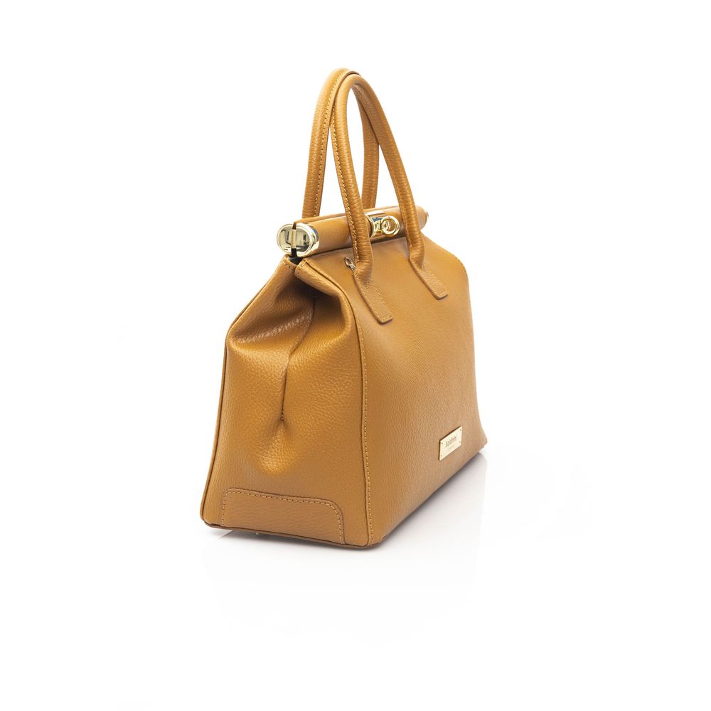 Baldinini Trend - Structured Textured Shoulder Bag With Top Handles - Tan Baldinini Trend