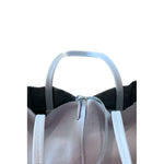 Baldinini Trend - Structured Blue Cowhide Shoulder Bag With Tie Closure - Blue Baldinini Trend