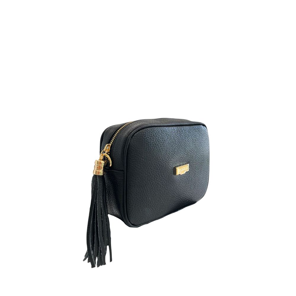 Baldinini Trend - Textured Cowhide Crossbody Bag with Tassel - Black Baldinini Trend