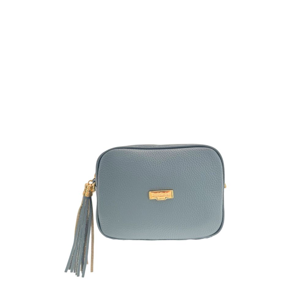 Baldinini Trend - Textured Cowhide Crossbody Bag with Fringe Tassel - Blue Baldinini Trend