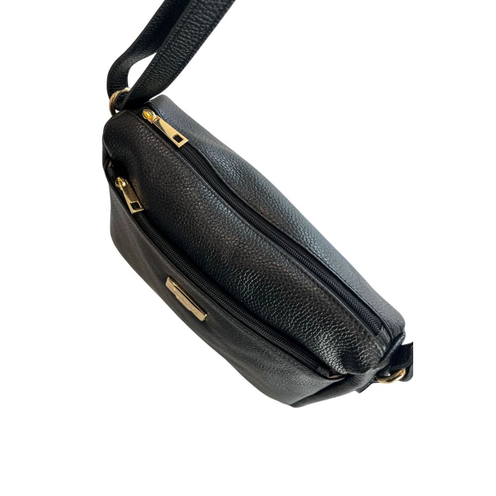 Baldinini Trend - Textured Cowhide Crossbody Bag - Black Baldinini Trend