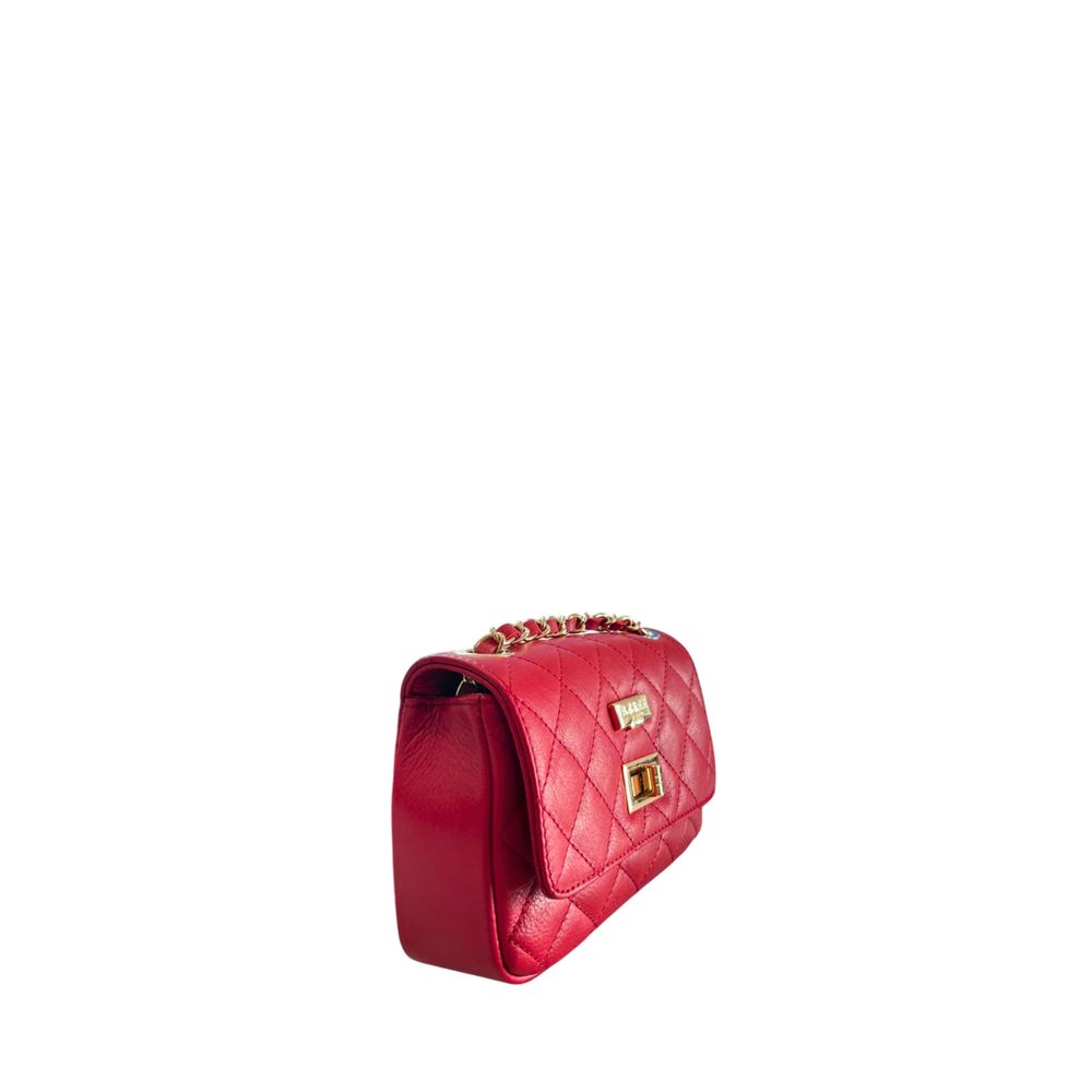 Baldinini Trend - Quilted Cowhide Mini Crossbody Bag - Red Baldinini Trend