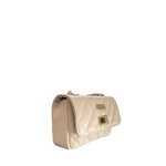 Baldinini Trend - Elegant Quilted Cowhide Mini Crossbody Bag - Beige Baldinini Trend