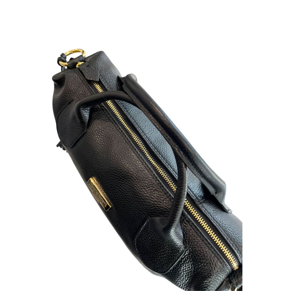Baldinini Trend - Polished Textured Cowhide Shoulder Bag with Tassel - Black Baldinini Trend