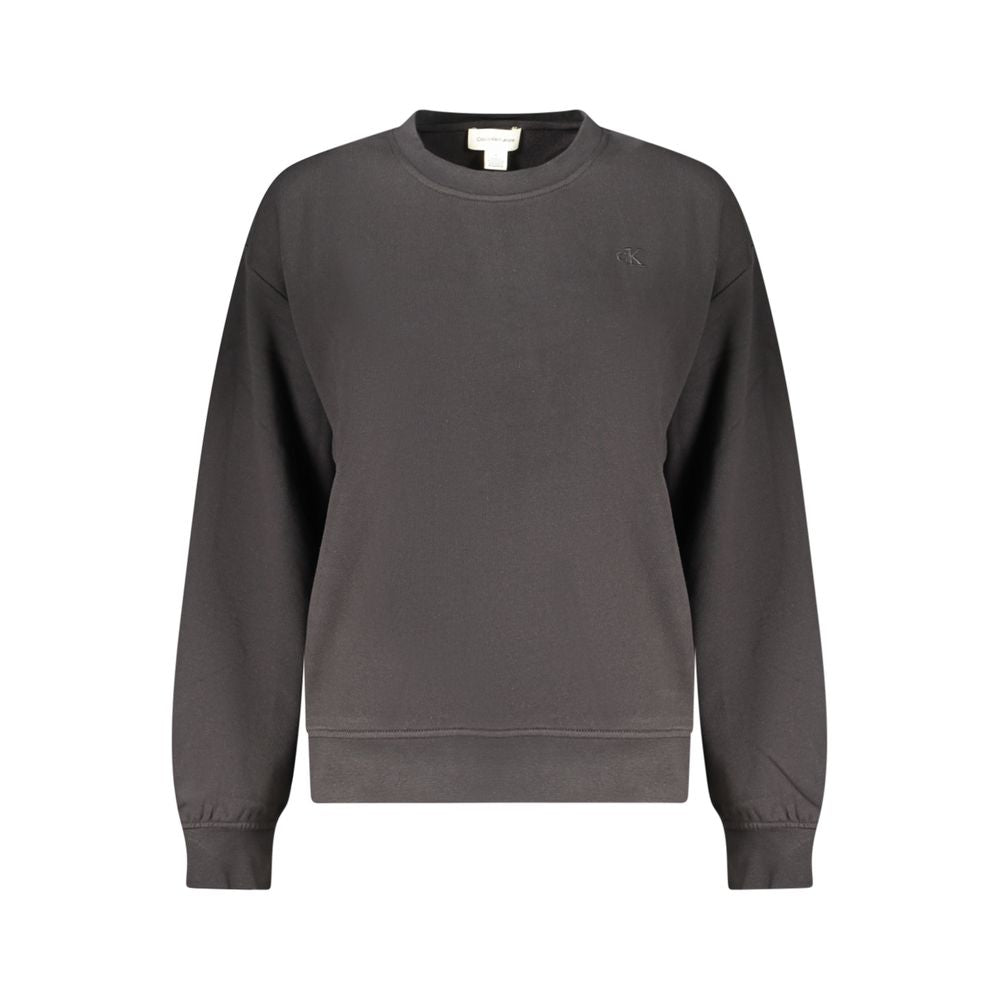 Calvin Klein - Minimalist Embroidered Logo Cotton Sweatshirt - Black Calvin Klein