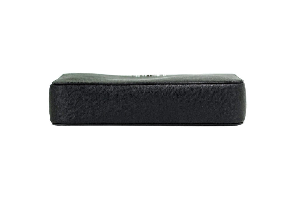 Michael Kors - Polished Saffiano Leather Structured Crossbody Bag - Black Michael Kors