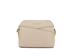 Michael Kors - Polished Leather Dome Crossbody Bag - Beige Michael Kors