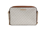 Michael Kors - Polished Monogram East-West Crossbody Bag - Vanilla Michael Kors
