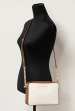 Michael Kors - Polished Monogram East-West Crossbody Bag - Vanilla Michael Kors