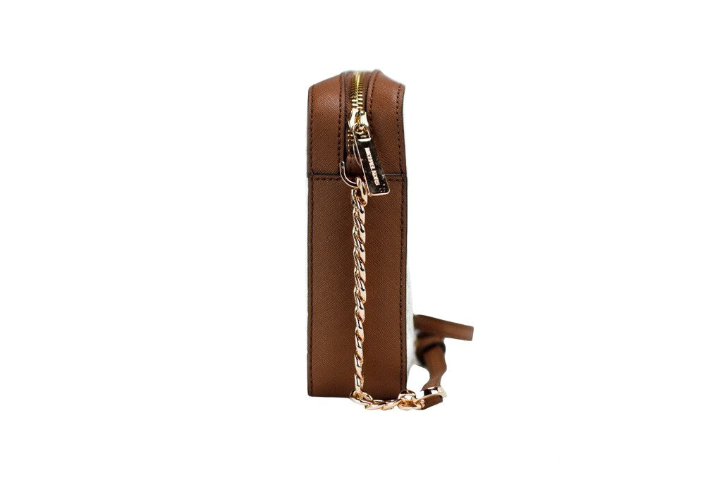 Michael Kors - Polished Monogram East-West Crossbody Bag - Vanilla Michael Kors