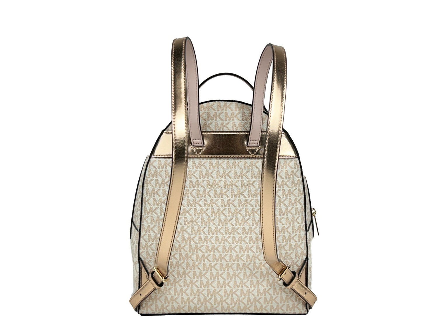 Michael Kors - Iconic Monogram Medium PVC Backpack - Beige Gold Michael Kors