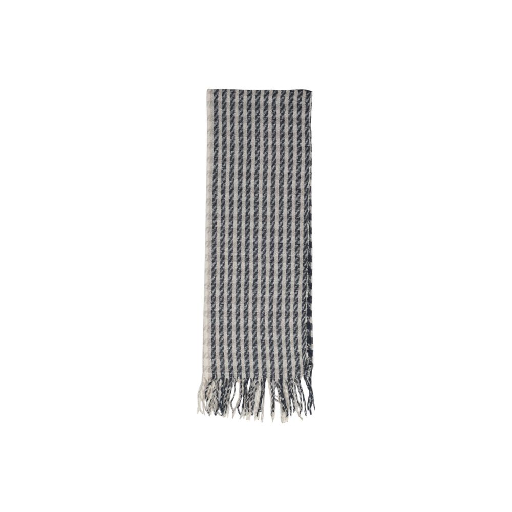 Only - Sophisticated Split Check Lightweight Scarf - Grey Only
