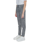 Only - Relaxed Geometric Print Viscose Trousers - Black White Only