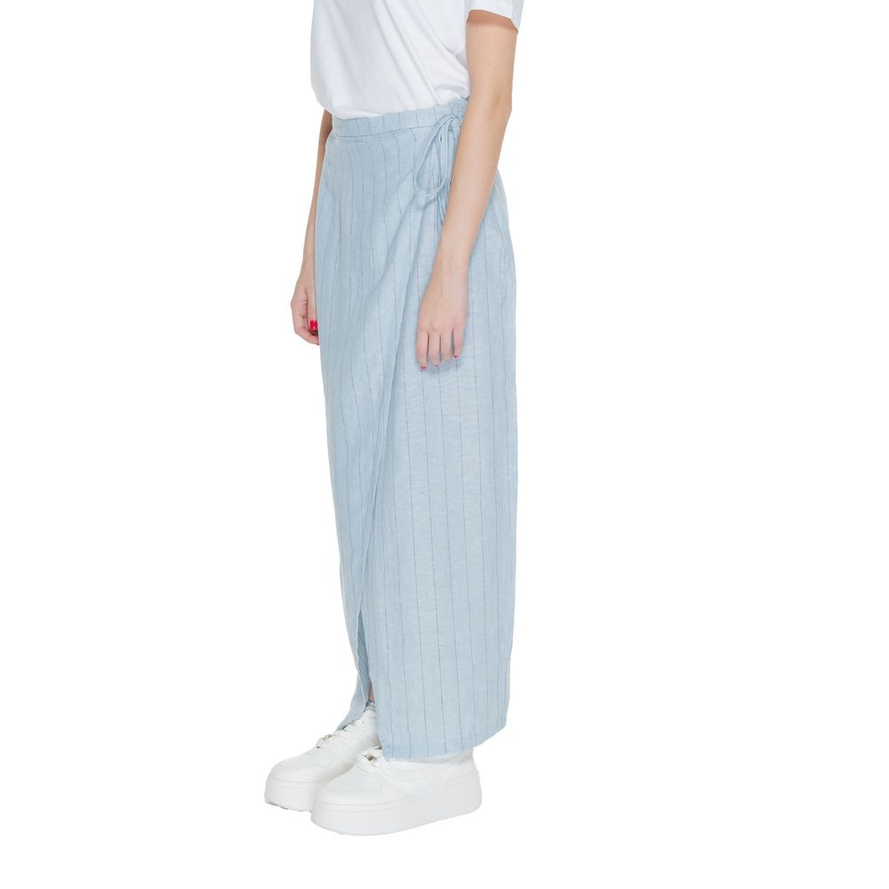 Vero Moda - Effortless Linen Blend Tie-Waist Maxi Skirt - Light Blue Vero Moda