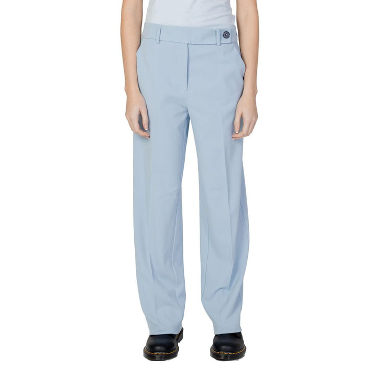 Only - Polished Straight Leg Cigarette Pant - Light Blue Only