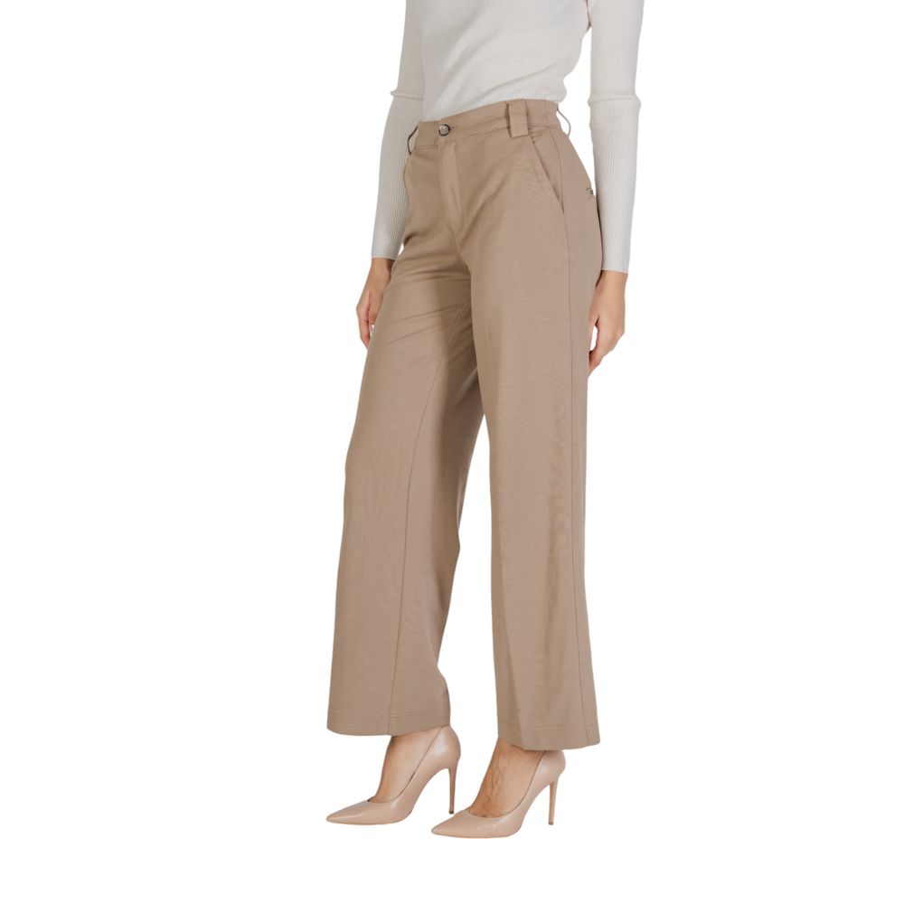 Street One - Elegant Cigarette Cut Tailored Trousers - Beige Street One