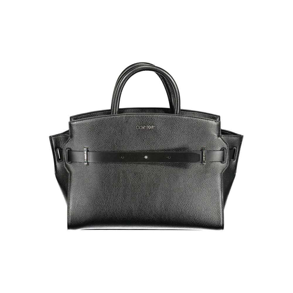 Calvin Klein - Minimalist Textured Structured Top Handle Bag - Black Calvin Klein