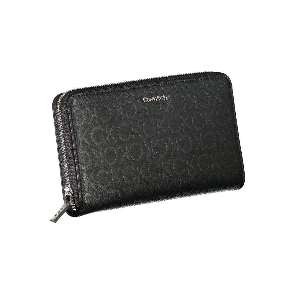 Calvin Klein - Sleek Embossed Logo Zip-Around Wallet - Black Calvin Klein