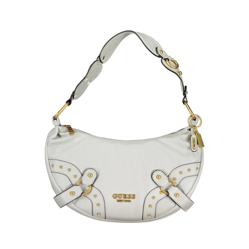 Guess Jeans - Edgy Studded Polyethylene Shoulder Bag - White Guess Jeans