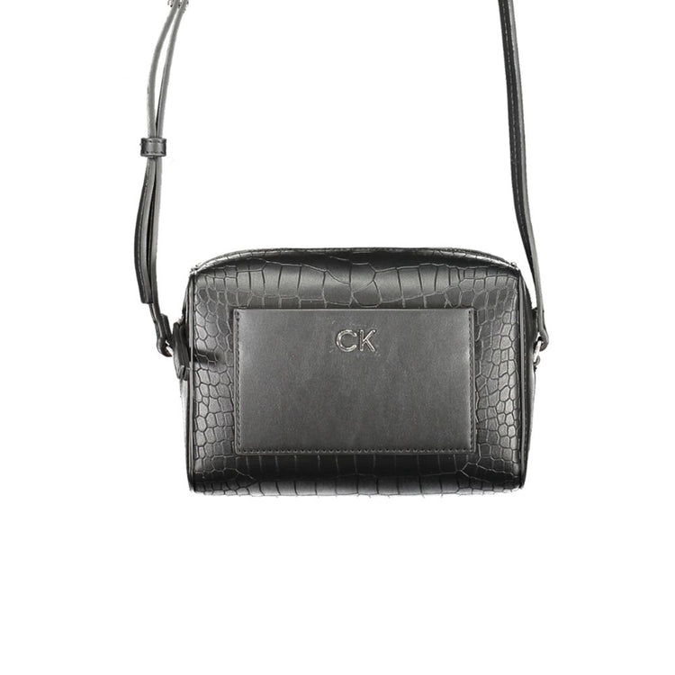 Calvin Klein - Structured Croc-Effect Crossbody Bag - Black Calvin Klein