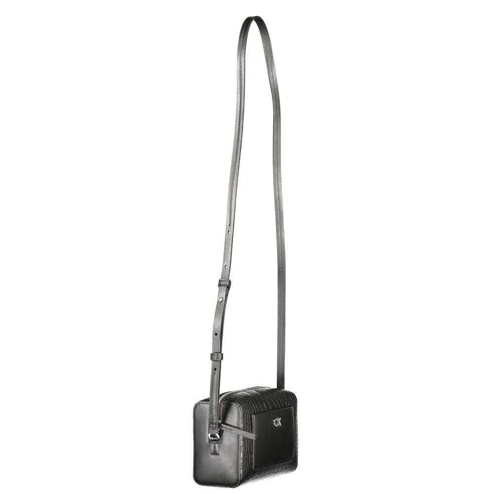 Calvin Klein - Structured Croc-Effect Crossbody Bag - Black Calvin Klein