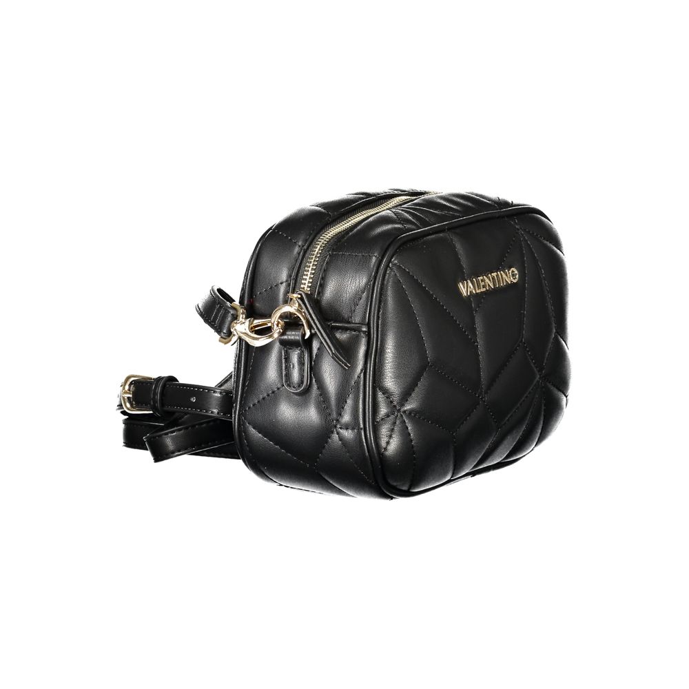 Valentino - Sleek Geometric Quilted Polyethylene Shoulder Bag - Black Mario Valentino