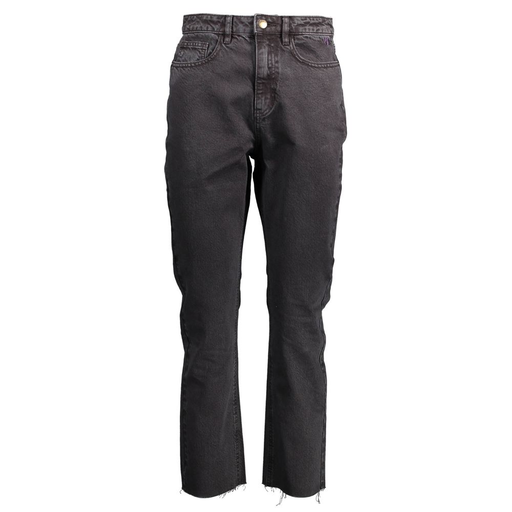 Desigual - Bold High-Rise Flare Jeans with Embroidery - Black Desigual
