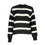 Desigual - Playful Speckled Stripe Relaxed Knit Sweater - Black White Multicolor Desigual