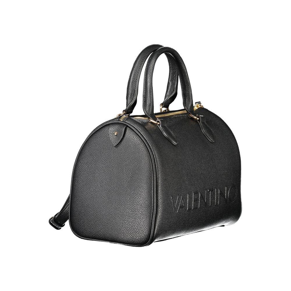 Mario Valentino - Structured Textured Polyethylene Handbag with Removable Strap - Black Mario Valentino