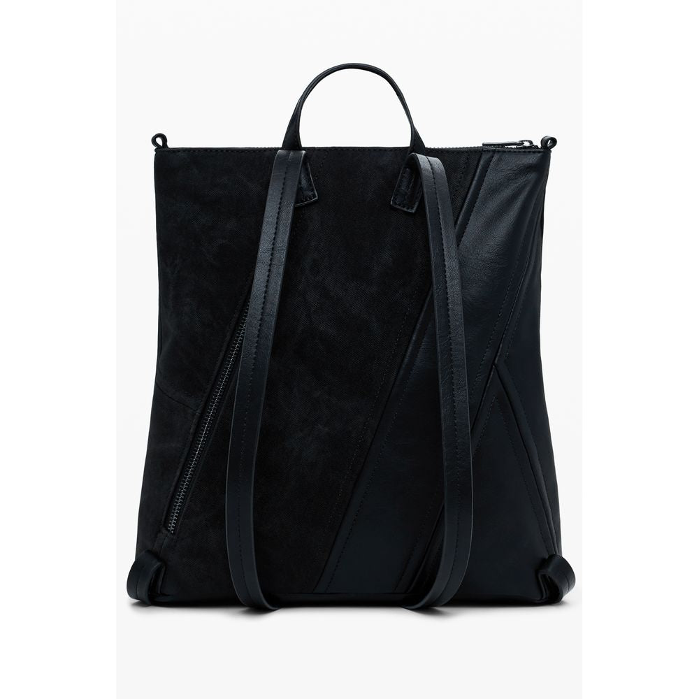 Desigual - Edgy Lace-Up Mini Patch Backpack - Black Desigual