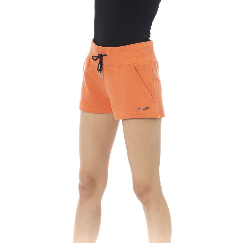 Just Cavalli - Bold Cotton Drawstring Lounge Shorts - Orange Just Cavalli