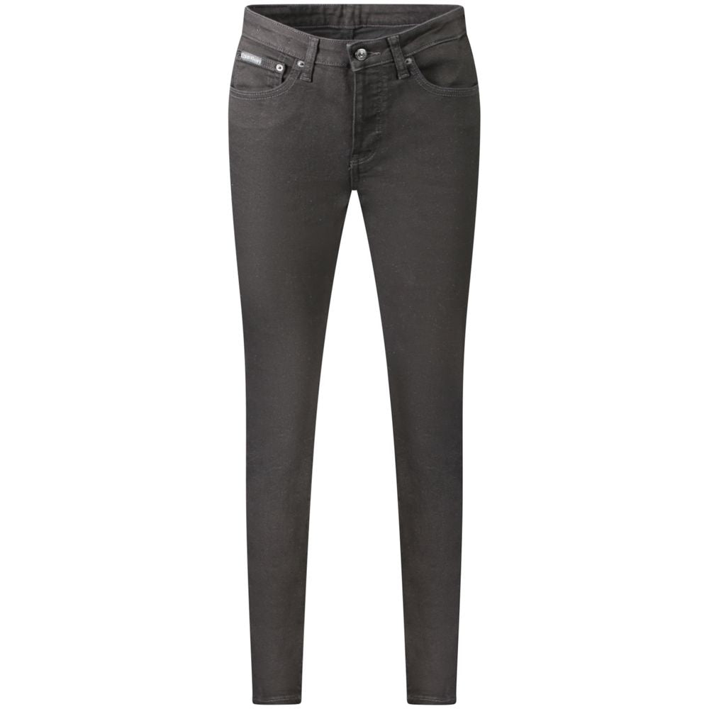 Calvin Klein - Sleek Mid Rise Slim Skinny Jeans - Black Calvin Klein