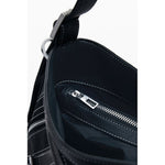 Desigual - Edgy Polyethylene Structured Shoulder Bag With Zip Details - Black Desigual