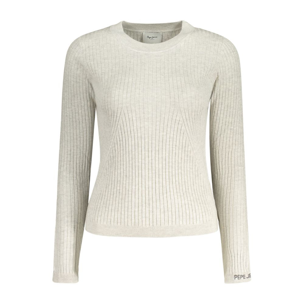 Pepe Jeans - Polished Ribbed Knit Fitted Sweater - Grey Pepe Jeans