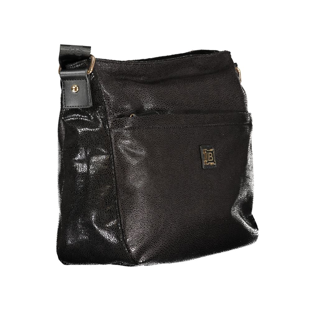 Laura Biagiotti - Sleek Textured Adjustable Shoulder Bag - Black Laura Biagiotti