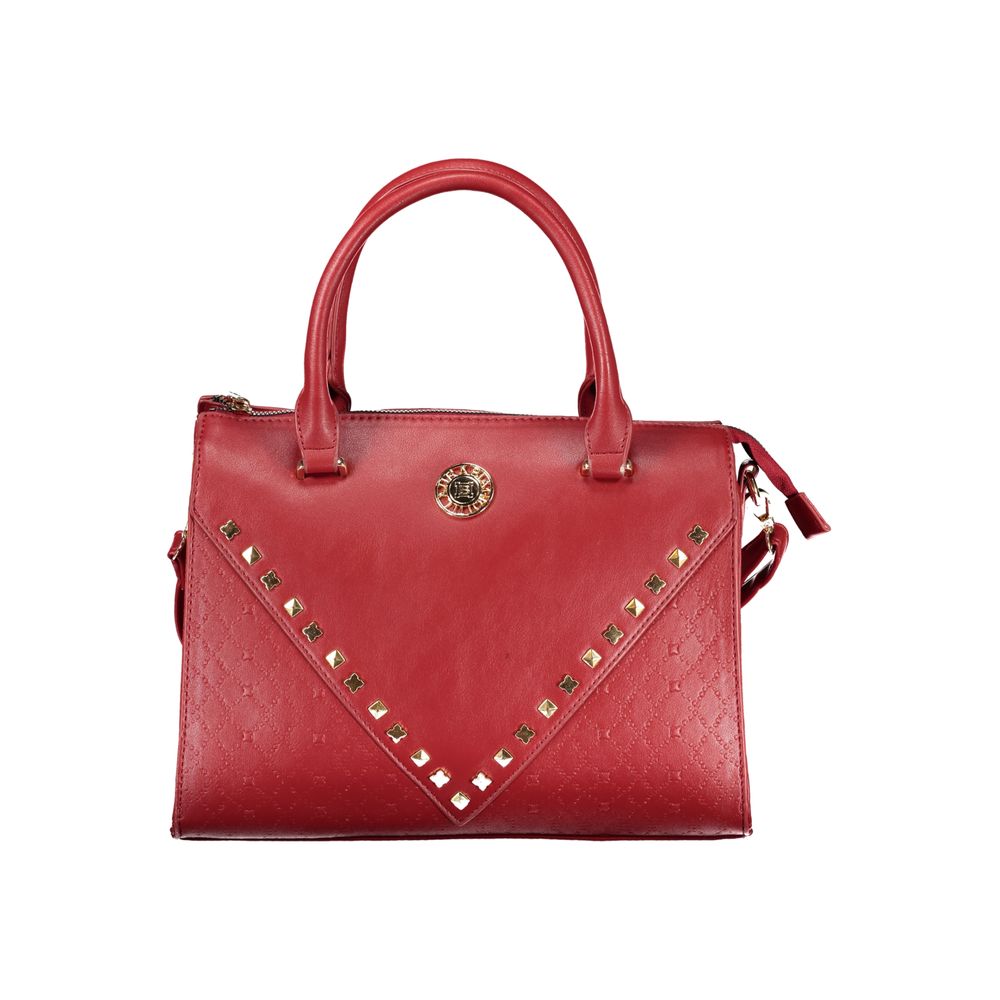 Laura Biagiotti - Bold Studded Structured PVC Handbag - Red Laura Biagiotti