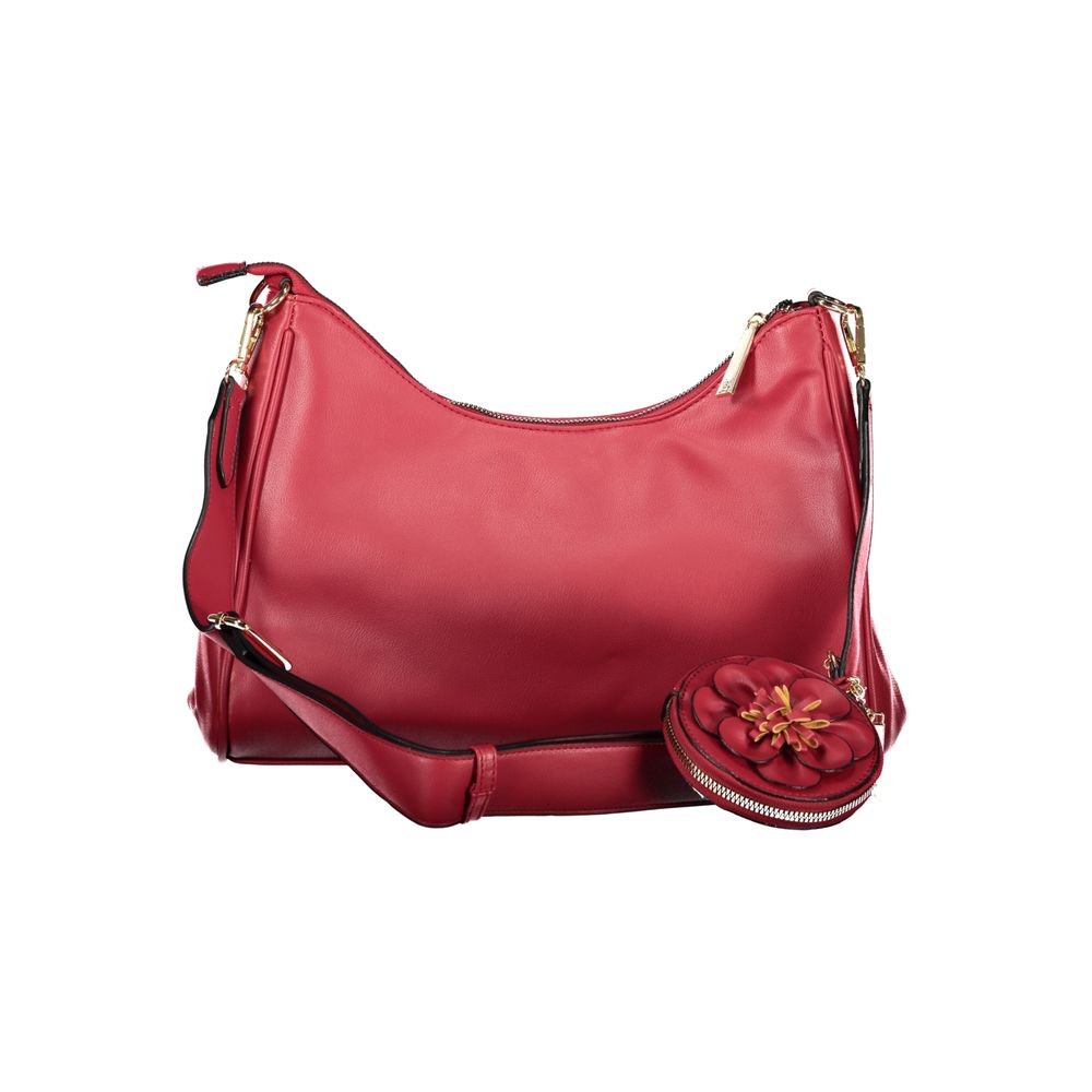 Laura Biagiotti - Bold PVC Hobo Bag with Floral Coin Purse - Red Laura Biagiotti