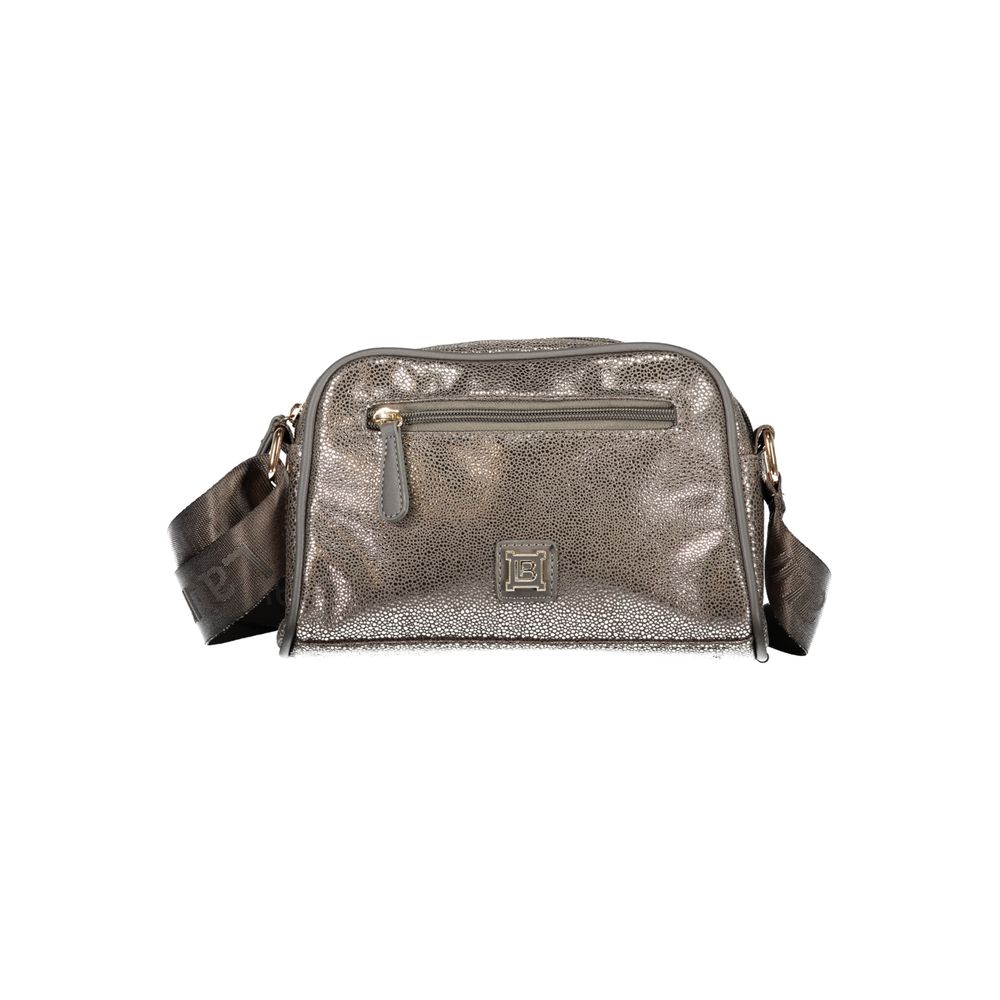 Laura Biagiotti - Sleek Metallic Textured Crossbody Bag - Grey Laura Biagiotti